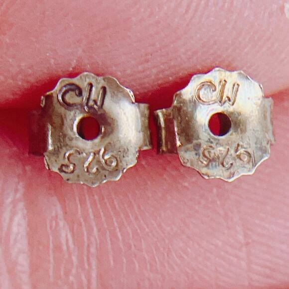 VTG Signed Charles Winston Silver Mother of Pearl Necklace Earrings Set Italy - Picture 7 of 9